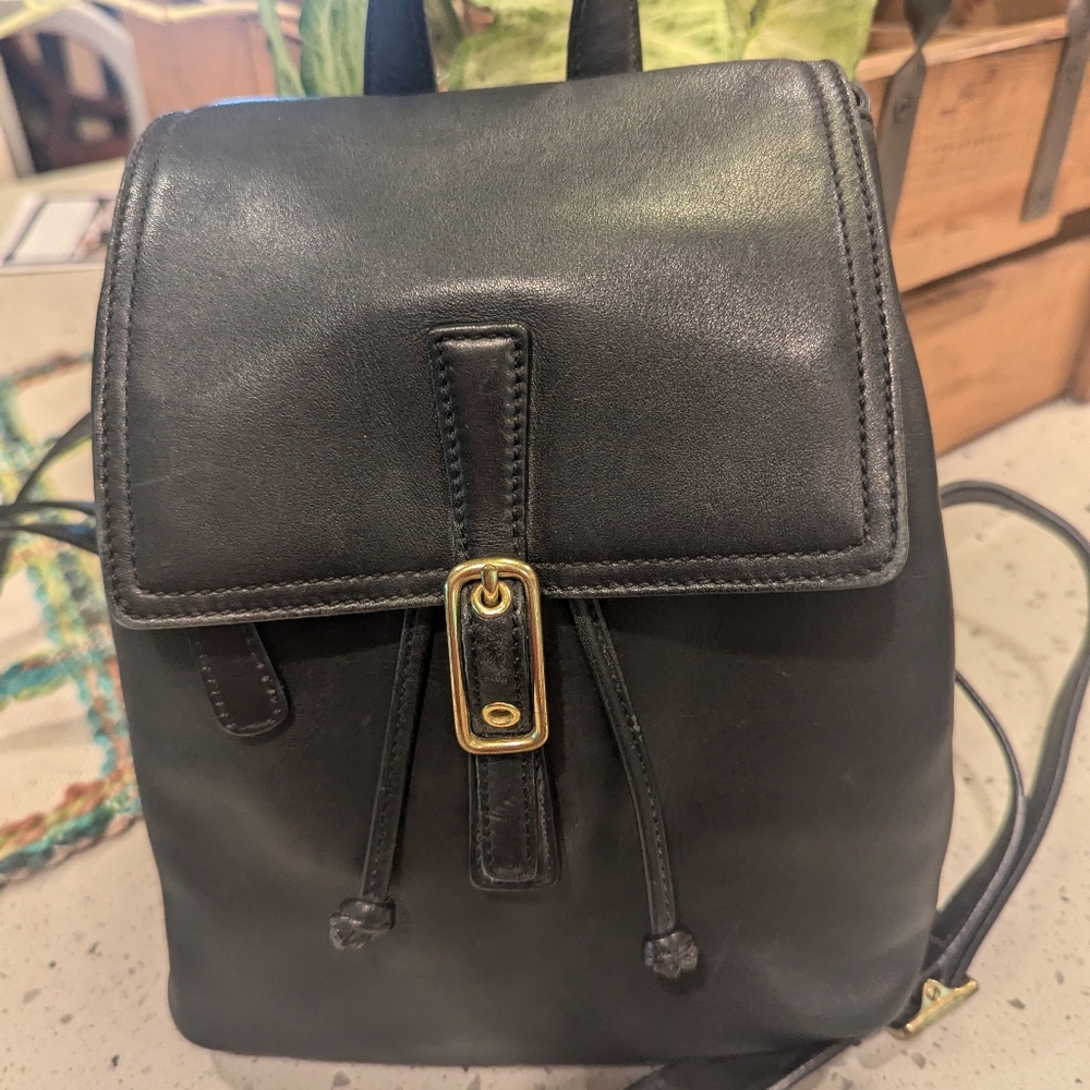 Vintage black Coach backpack